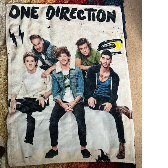 One Direction Soft blanket, throw size 48 x 60 printed - Picture 1 of 2